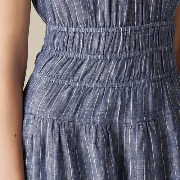 NWT J CREW Hyacinth dress in striped linen - Picture 5 of 7